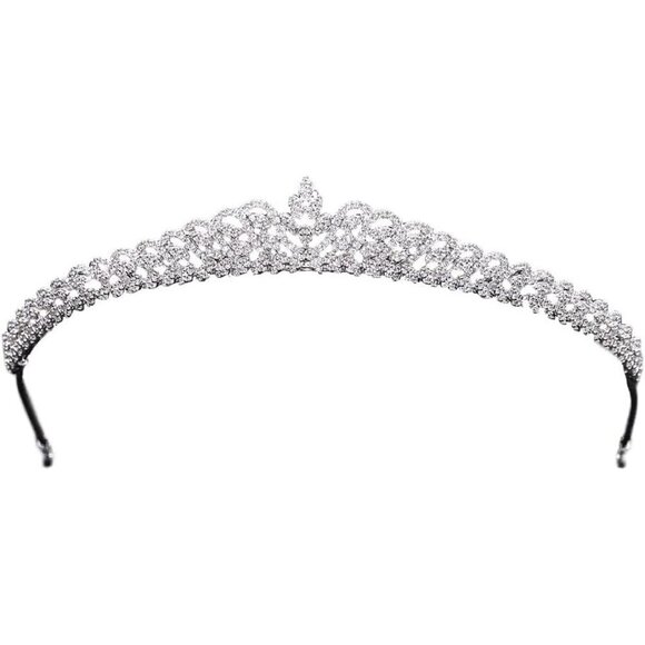Cubic Zirconia Bridal Tiara Copper Platinum Plated Wedding Hair Accessory main image 7